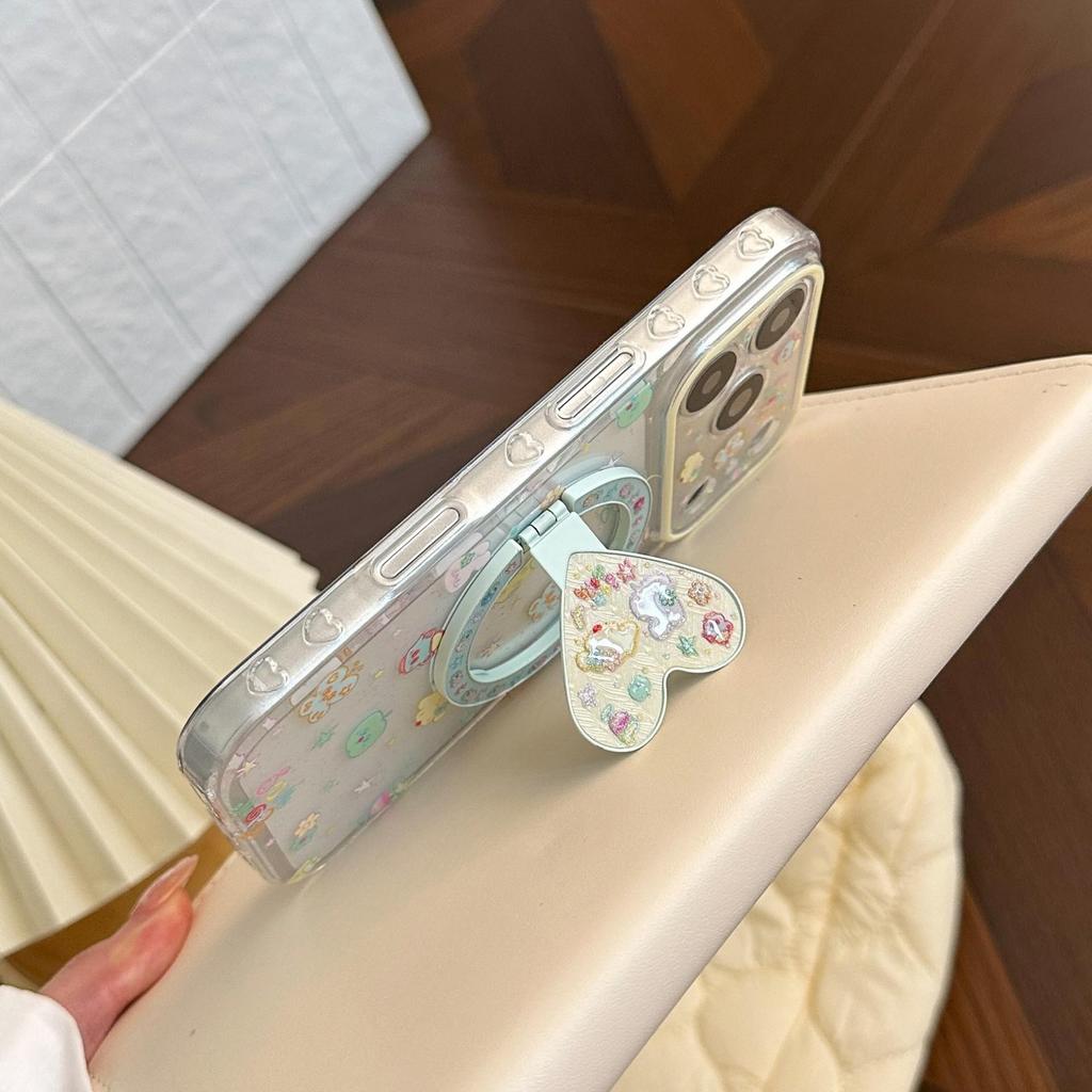 Cartoon Heart Magnetic Phone Case Compatible with iPhone 16, iPhone 17, and iPhone 17 Pro Max