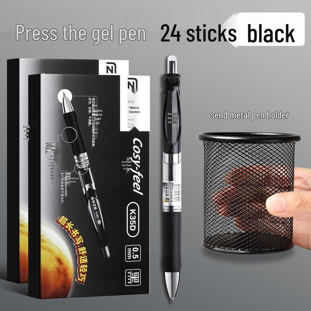 0,5mm Zatahovací gelové pero pro studenty - Černé, Červené, Modré - Ideální pro zkoušky a psaní