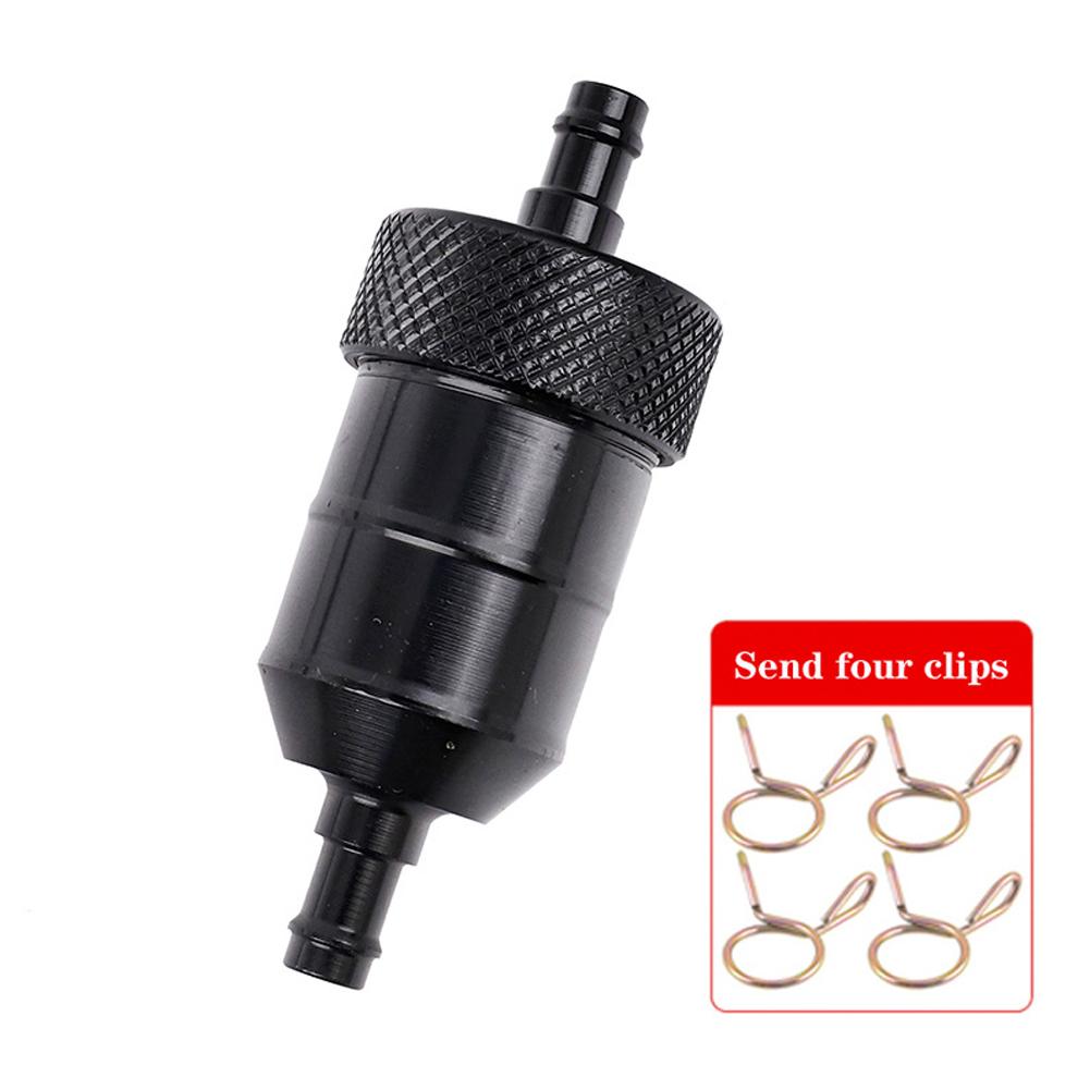 Motorcycle Oil and Gas Fuel Filter Aluminum Alloy Gasoline Cleaner Filter Reusable Cleanable Fuel Filter for Motocross ATV Quad