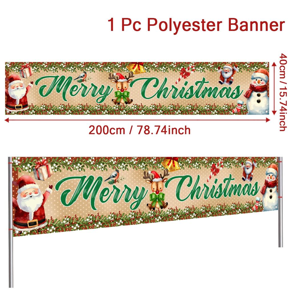 Christmas Outdoor Banner Merry Christmas Decorations For Home 2025 Navidad Kerst Xmas Decor Noel Kerst Happy New Year Gift 2025
