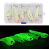 5Pcs Glows in Dark Fishing Tackle Spinner Fishing Lures Fishing Lures Wobbler Fish Lures Artificial Hard Baits Crankbait