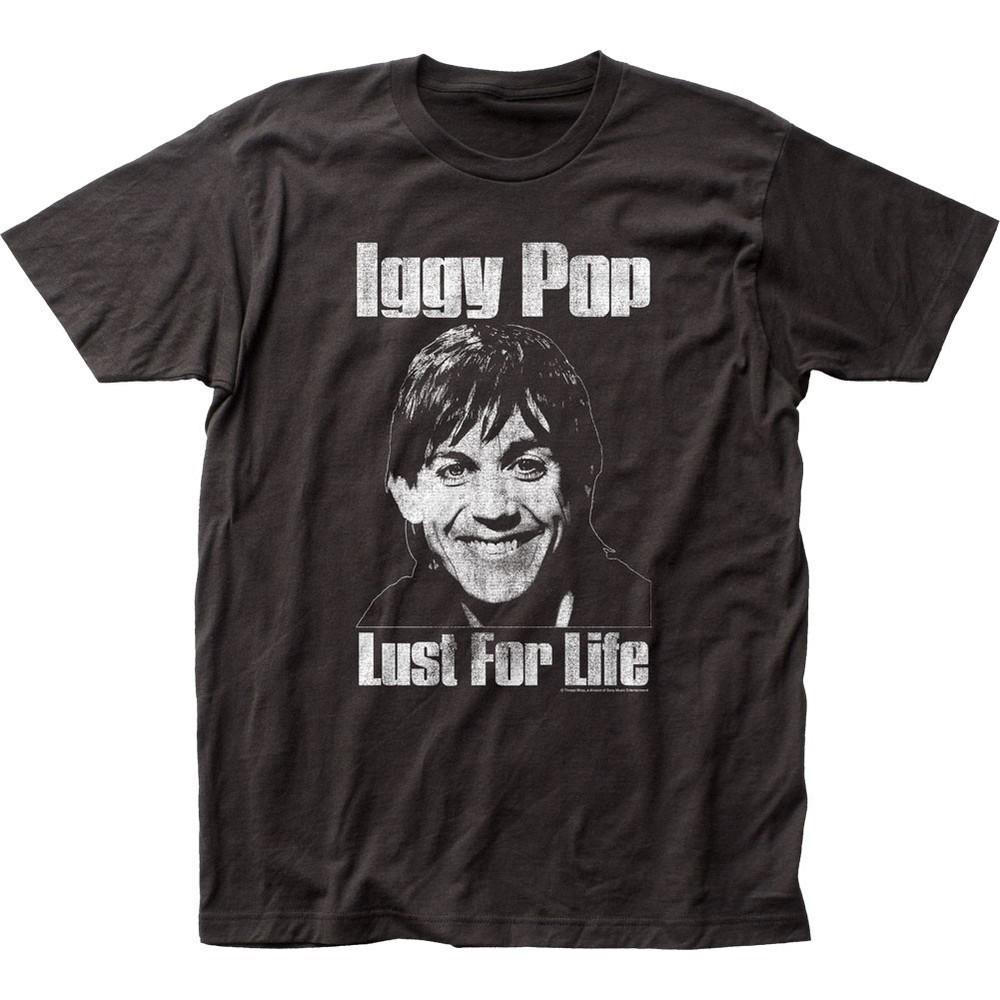 Iggy Pop Lust for Life Mens T Shirt Music Classic Stooges Rock Band Tee Black Unisex T-Shirt XXL