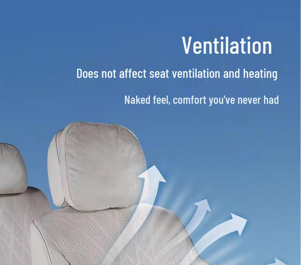 Idealna Uniwersalna Poduszka na Siedzenie Samochodowe z Zamszu L6L7 – Oddychająca, Perforowana, Cztery Pory Roku z Osłoną