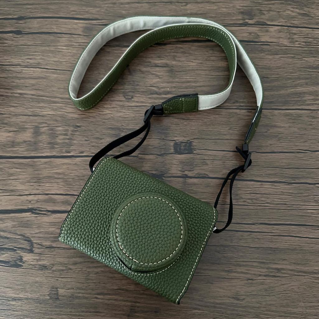 Portable Camera Protective Case Retro Full Camera Case Carry Bag Opening Bottom Design with Shoulder Strap Replacement for 0VI Camer