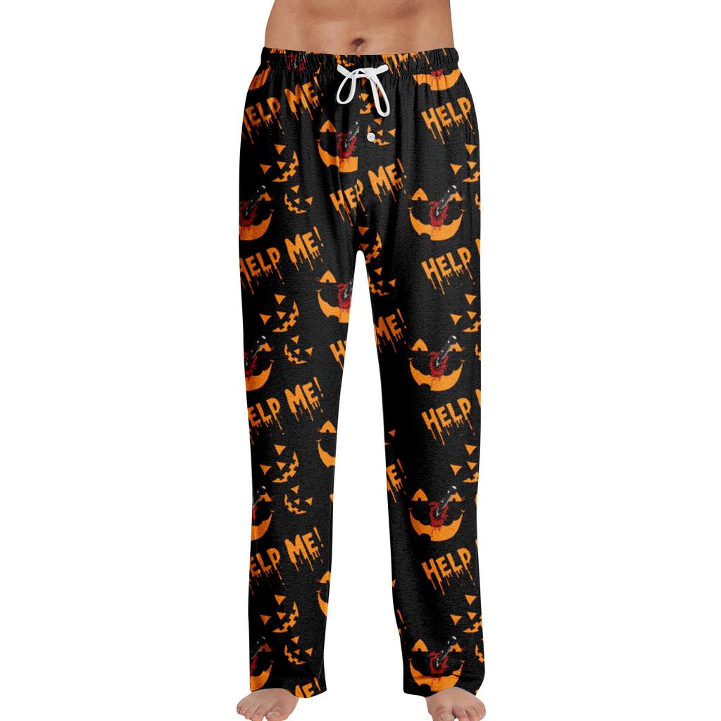 Anime Pajama Pants Sleepwear Casual Drawstring Elastic Waist Pants Comfy Straight Yoga Loose Trousers