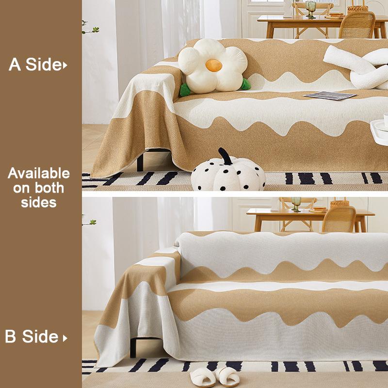 Funda de sofá minimalista moderna, funda completa de chenilla antiarañazos para gatos, toalla para sofá Universal para las cuatro estaciones