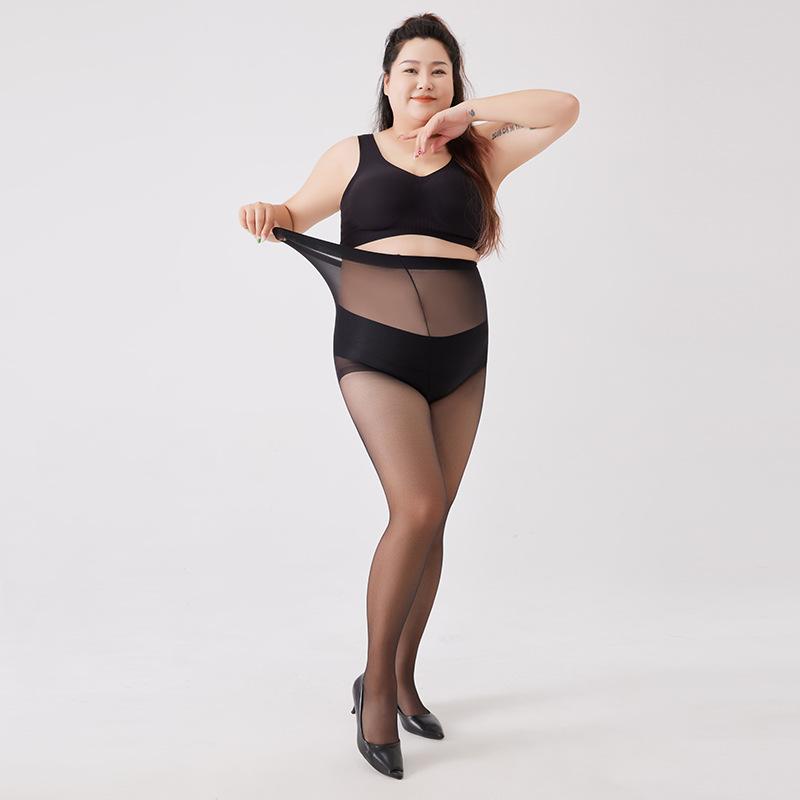 

Plus-size women s pantyhose, extra-large, thin black stockings with added crotch, nude feel, high transparency, skin-colored pantyhose Plus size available200Les чёрный