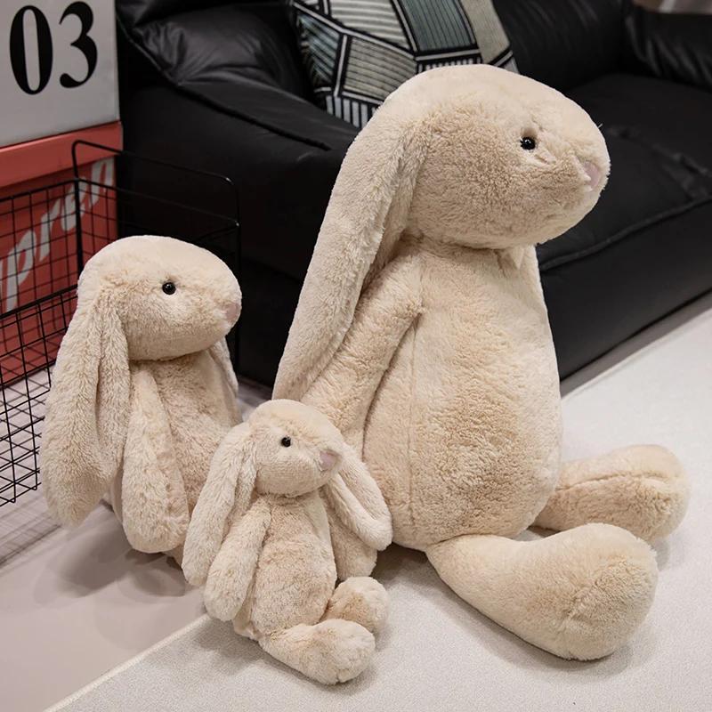 30cm Bunny Rabbit Plush Toy Soft Stuffed Long Ear Bunny Doll Funny Baby's Sleeping Companion Delicate Home Decoration Kids Gifts