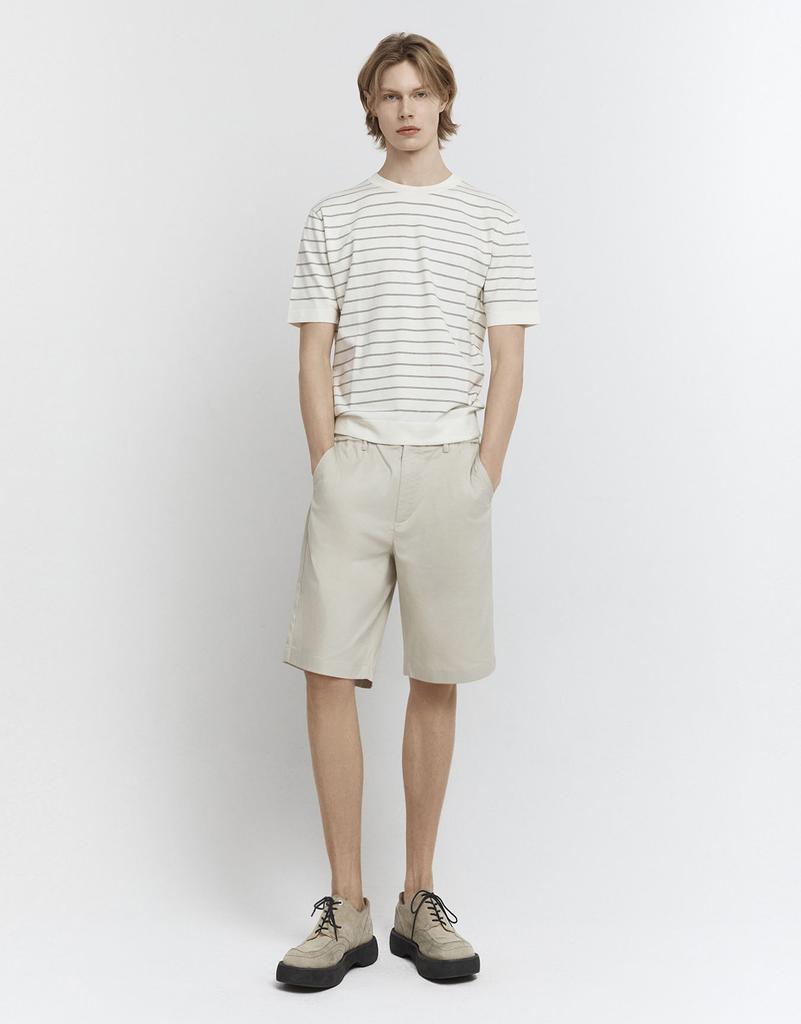 CONCEPTS1ONE Washable Striped Crew Neck Short Sleeve Knit Sweater 10056527/056527 [2Color]