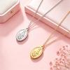 1PC Oval Shaped Necklace, Queen Coin Necklace, Stainless Steel Retro Talisman, Jewelry Accessories, Gifts