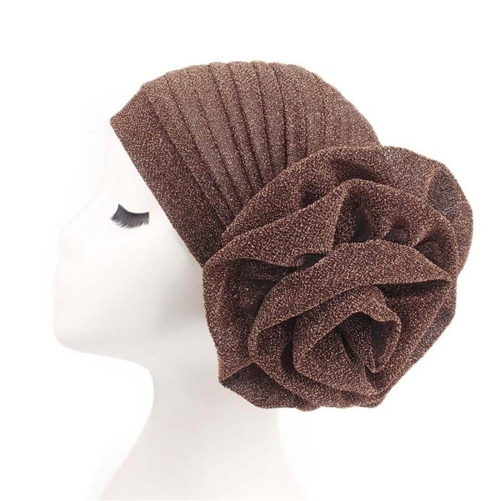 Big Rose Flower Head Wraps Headwear Nigerian Wedding Geles African Turban Caps Party Headgear