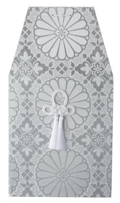 Silver Bone Cover, Regular Gold Brocade [For 5-inch Urns]  Buddhist Altar Supplies, Home Memorial Urns