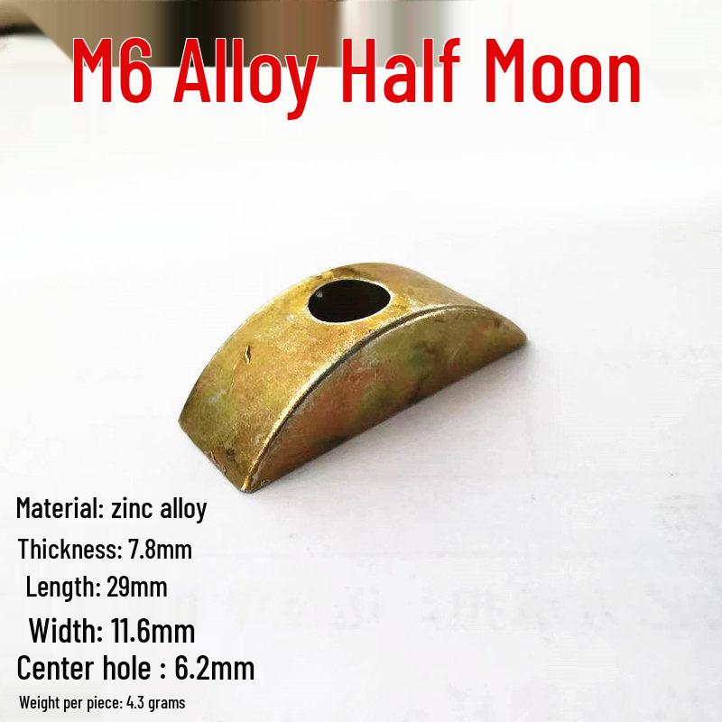 M6-M10 Plastic and Iron Half-Moon Crescent Washers for Furniture Hardware