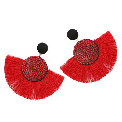 1 Paar Quastenohrringe Fransen Hängeornament Ohren Anhänger Modeaccessoire Schmuck Zierde Böhmisches Mädchen Ohrring zur Dekoration
