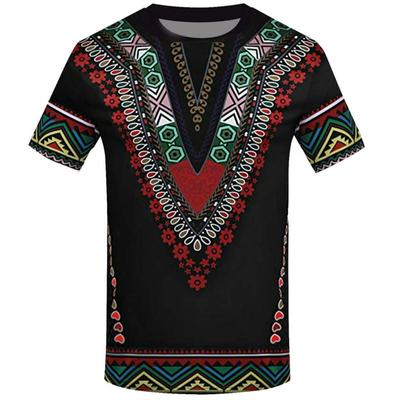 African Ethnic Clothing 3D Printed Mens T-shirt New Summer Fashion Large Size Loose Top Short Sleeve Tshirt