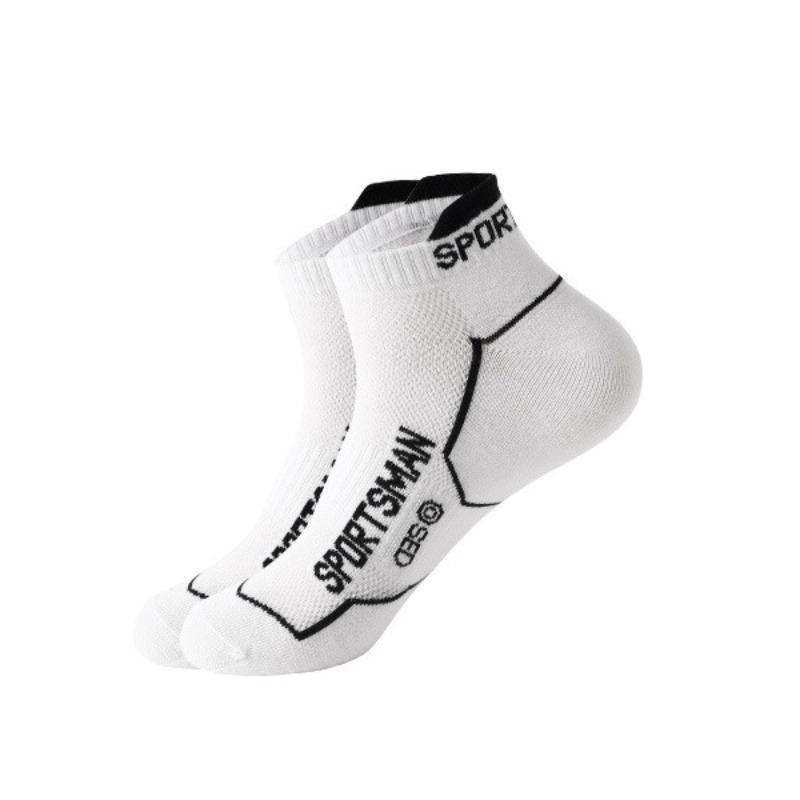 Men's Socks, Summer Thin Solid Color Letter Running Mesh Breathable, Odor-proof, Anti-slip Cotton Socks, Low-top Shallow Opening Socks