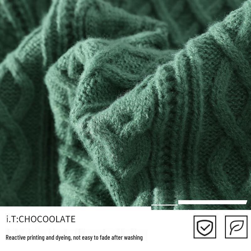 CHOCOOLATEIT Men's Cable Knit Loose Fit Sweater