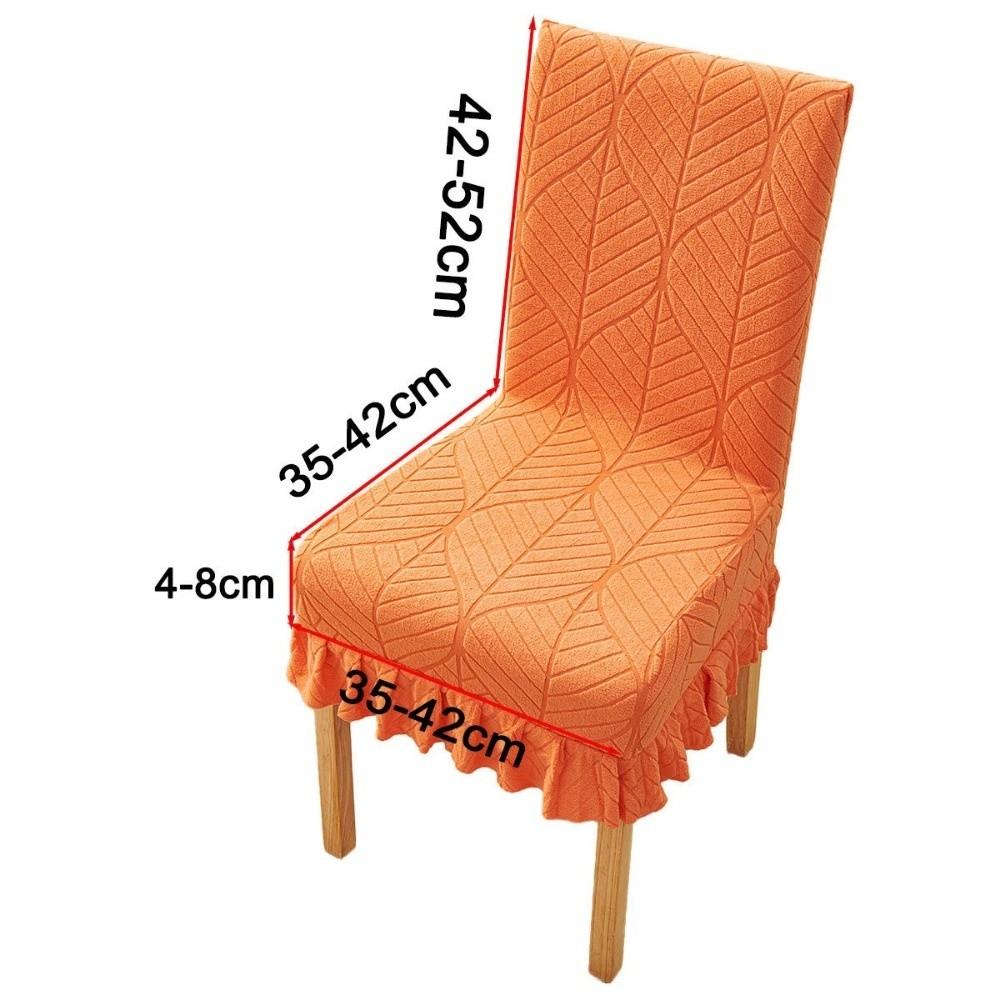 New Anti-slip Chair Cover Backrest Jacquard Elastic Dining Chair Cover Soft Skirt Edge Chair Slipcover For Office Home Seats