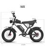 Ridstar Q20 Electric Bike 1000W Powerful Motor 48V20AH Oil Brake 20*4.0inch Fat Tire Ebike Mountain Snow Electric Bicycle
