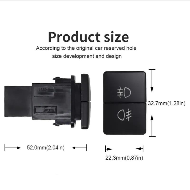 LED Dual Fog Light Switch Radar Parking Sensor Power Headlight Control Button for Suzuki Jimny - Ignis Spacia Speedwings