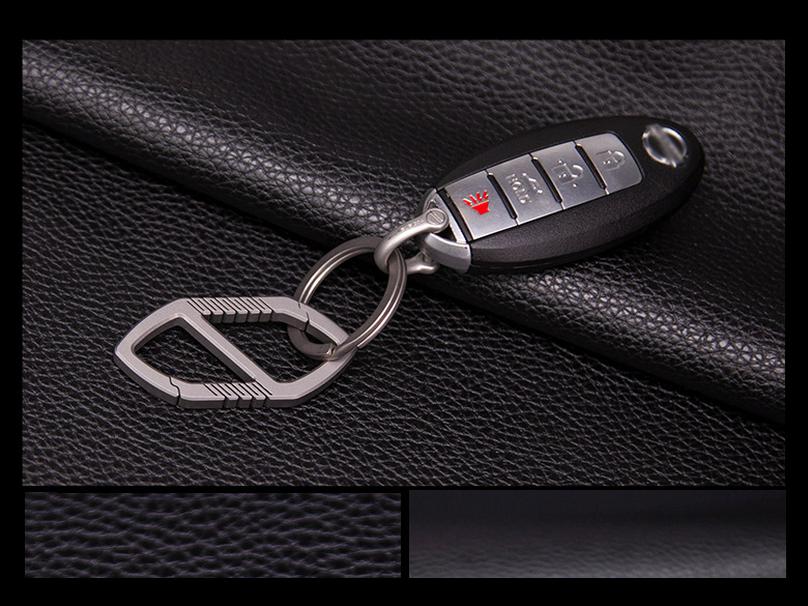 Męski brelok z wysokiej jakości stopu tytanu, zawieszka w kształcie pierścienia