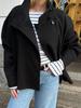 Europäische und amerikanische Herbst- und Winter-Neuheiten Damenbekleidung Temperament elegant Stehkragen Knopf Langarm Wolljacke