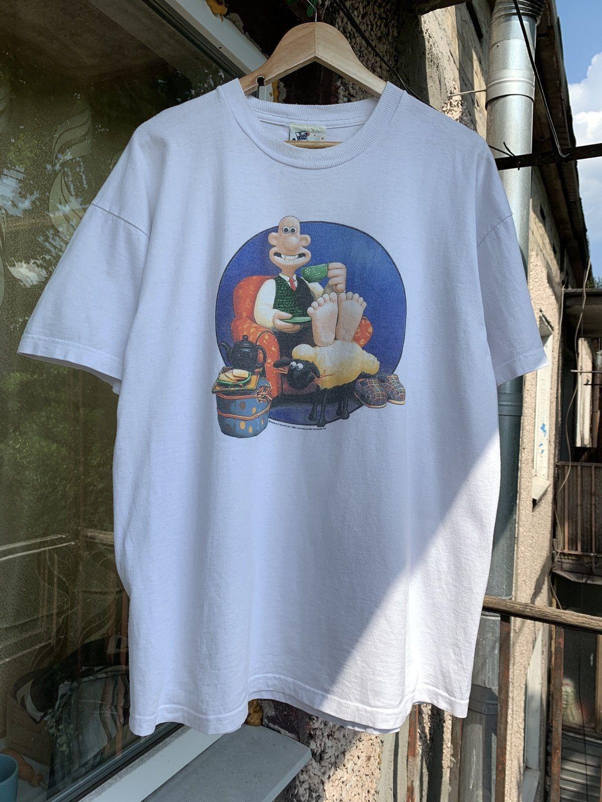 1989 Vintage Wallace & Gromit White Size XL Unisex T-Shirt XL