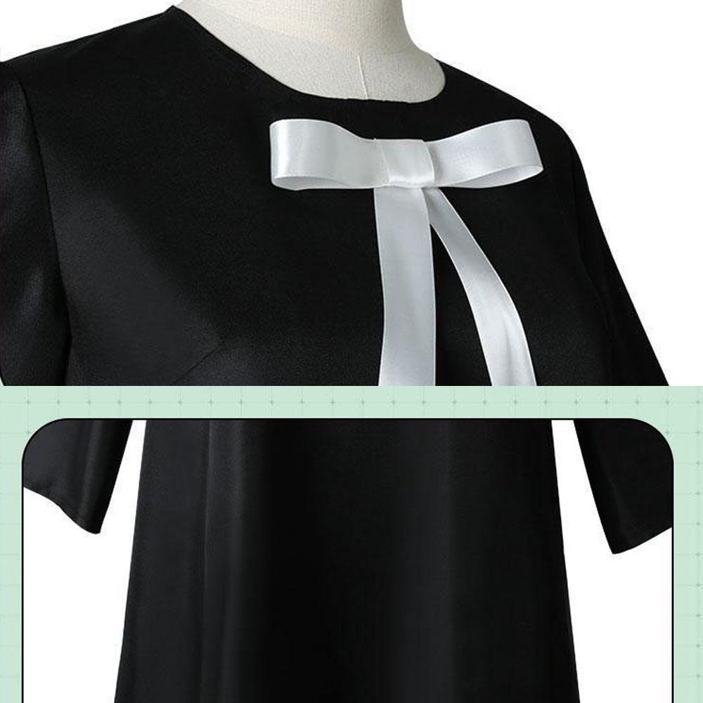 Anya Forger Cosplay Dress Anime Spy X Family Forger Anya Cosplay Wig Black Dress Socks Doll Halloween Costumes for Girls Women