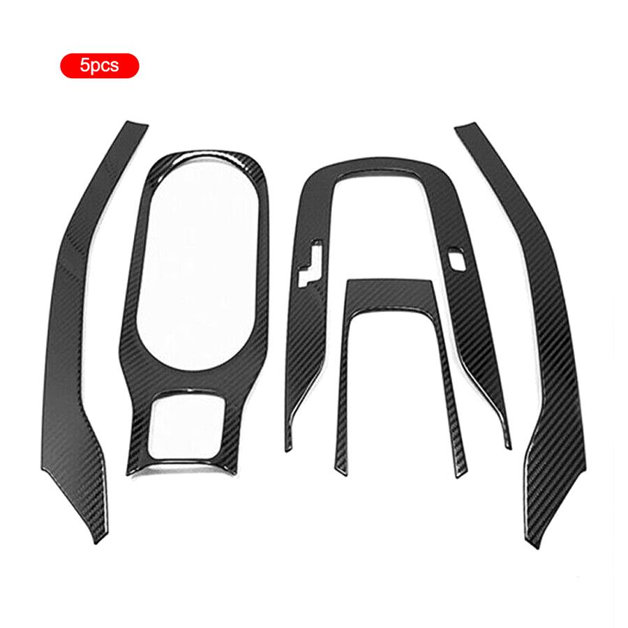 Carbon Fiber Look Gear Panel Cup Holder Cover Trim For Toyota Corolla 2019-2021