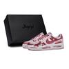 Air Force 1 811 Výroba, Love Emergency, Speciální krabice na boty Nízké Skateboardové boty Dámské Bílá Růžová IO8755-600(Team80-S-BOX)