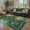 Jungle Botanical Cheetah Print Living Room Carpet Machine Washable Non-slip Coffee Table Floor Mat Luxury Bedroom Bedside Rug