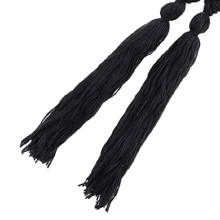 Solid Color Long Twist Braid Beanie Hat Ear Flaps Knitted Hat for Outdoor Sport