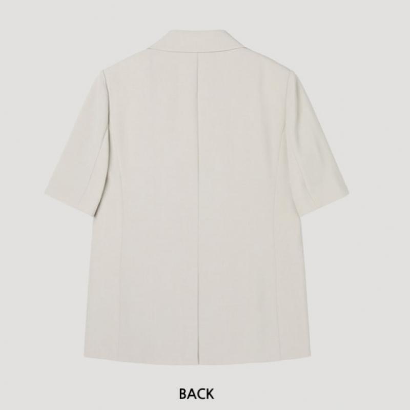 [She S miSS] One Button Short Sleeve Setup Jacket SwSjkp22020 Be