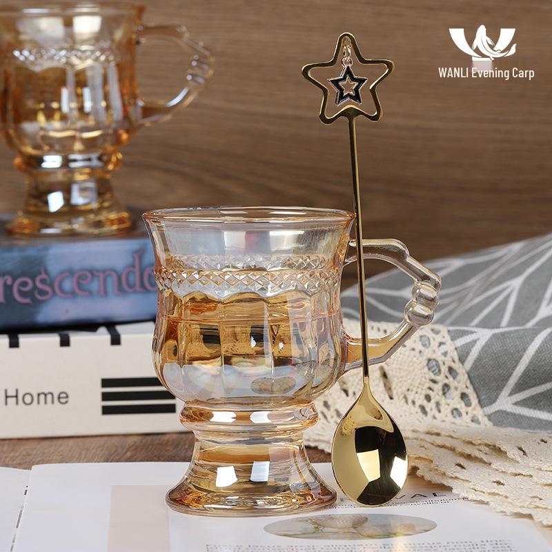Amber Glass Wine Cup - Bridesmaid/Groomsman Wedding Souvenir & Gift