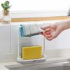 Küchenspüle Schwammhalter Mehrzweck Küchenlappenständer Schwammhalter mit Spültuch-Trockenständer für Küchenarbeitsplatte