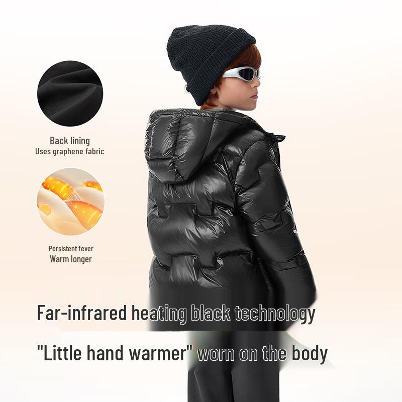 YEEHOO Boys' Hooded Goose Down Winter Jacket