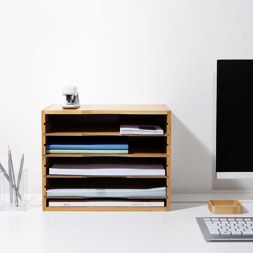 Desk Organizer for Documents Wooden Desk Organizer for A4