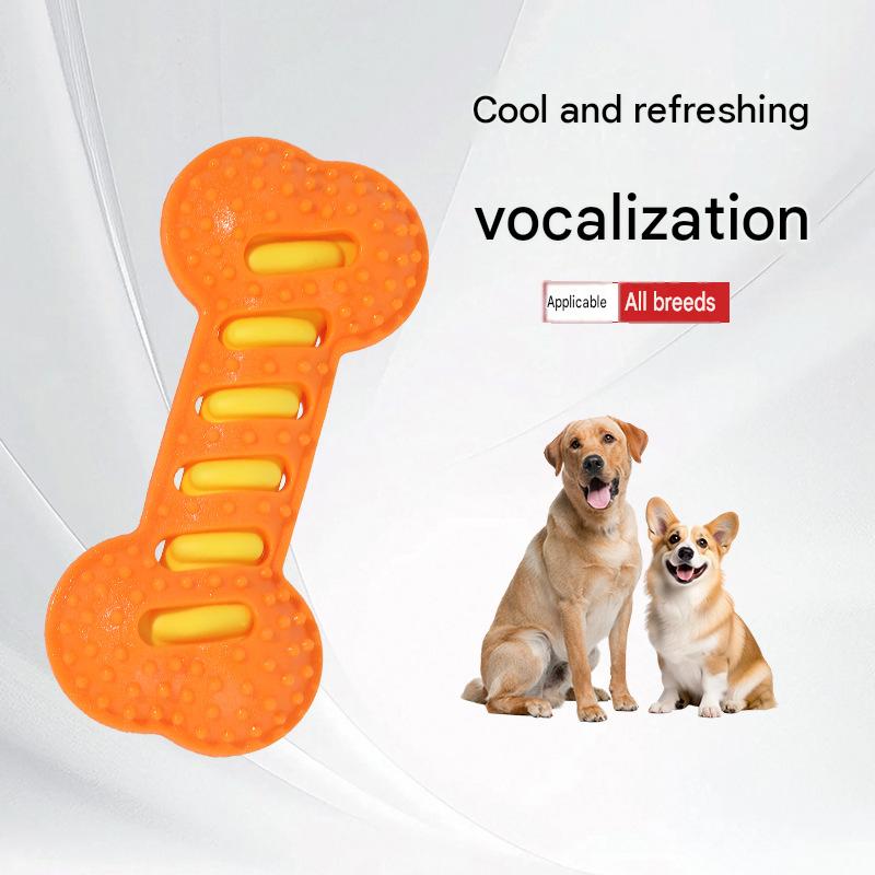 Dog Chew Toy TPR Teething Bone Tough Durable Interactive Training Puppy Chew Toy Boredom Relief