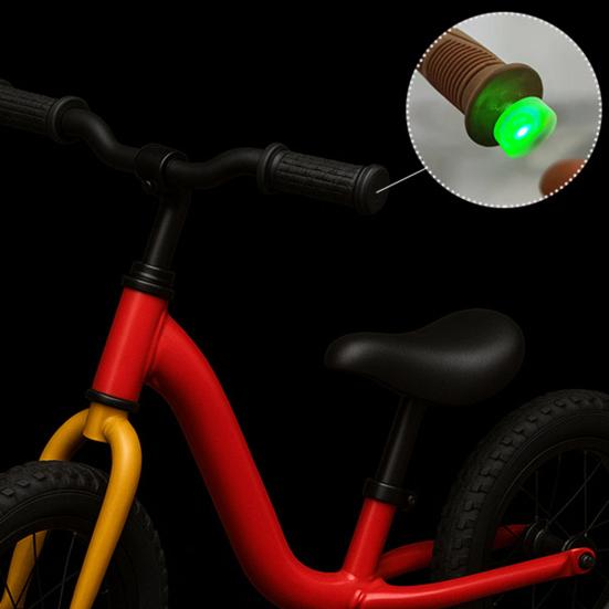 1 Pair Bicycle Handlebar End Light Universal MTB Mountain Road Bike Grip Handle End Mount Night Riding Warning Decorative Press Colorful Lamp