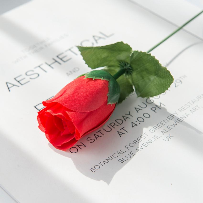 10Pcs Red Roses Bouquet Vase for Home Decor Garden Wedding Decorative Wreaths Diy Handwork Flower Arrangement Artificial Flowers