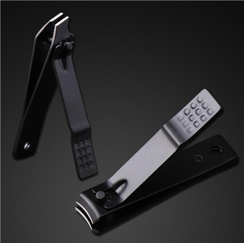 7pcs Nail Clippers Set Portable Stainless Steel Black Pedicure Scissor Tweezer Manicure Nail Tools