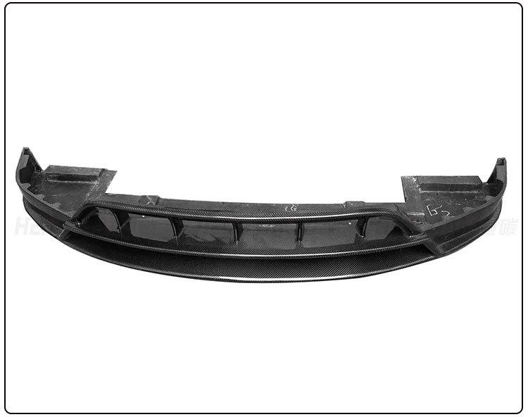 Compatible with Tesla Model X RZ: Carbon Fiber Front Lip & Bumper Diffuser Spoiler Kit.