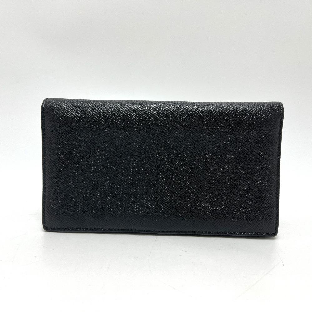 BVLGARI 33745 Bulgari Bulgari Logo Clip Bi-fold Wallet Long Wallet Leather Black