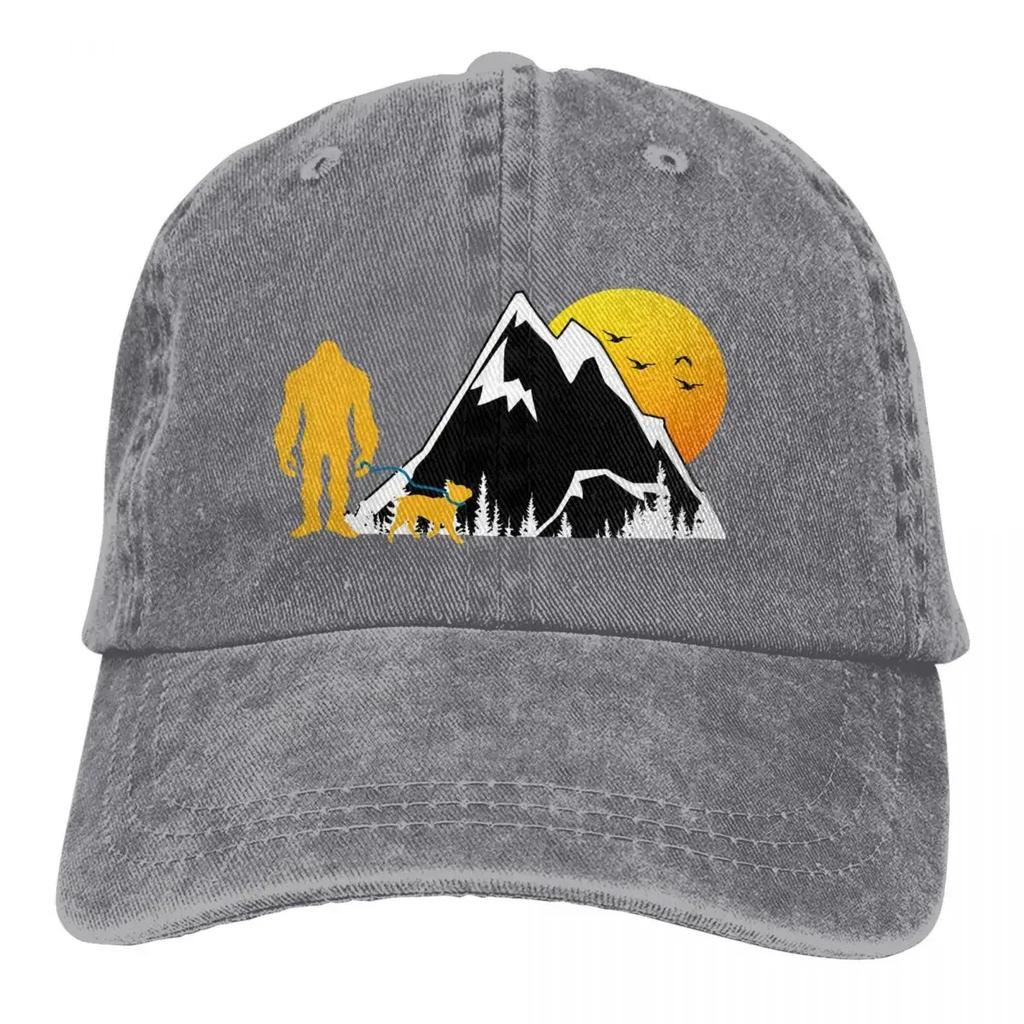Pure Color Cowboy Hats Walking French Bulldog Women's Hat Sun Visor Baseball Caps Bigfoot Sasquatch Peaked Trucker Dad Hat