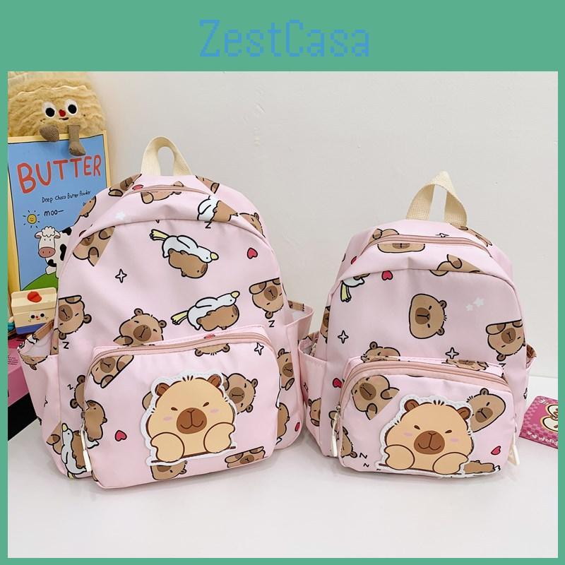 Capybara Printed Cartoon Backpack Children Schoolbag Leisure Fashion Travel Bag