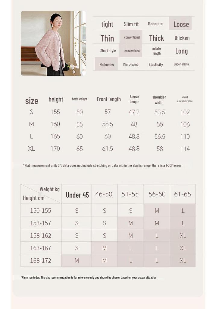Xiangying Women's Faux Fur Shearling V-Neck Winter Coat