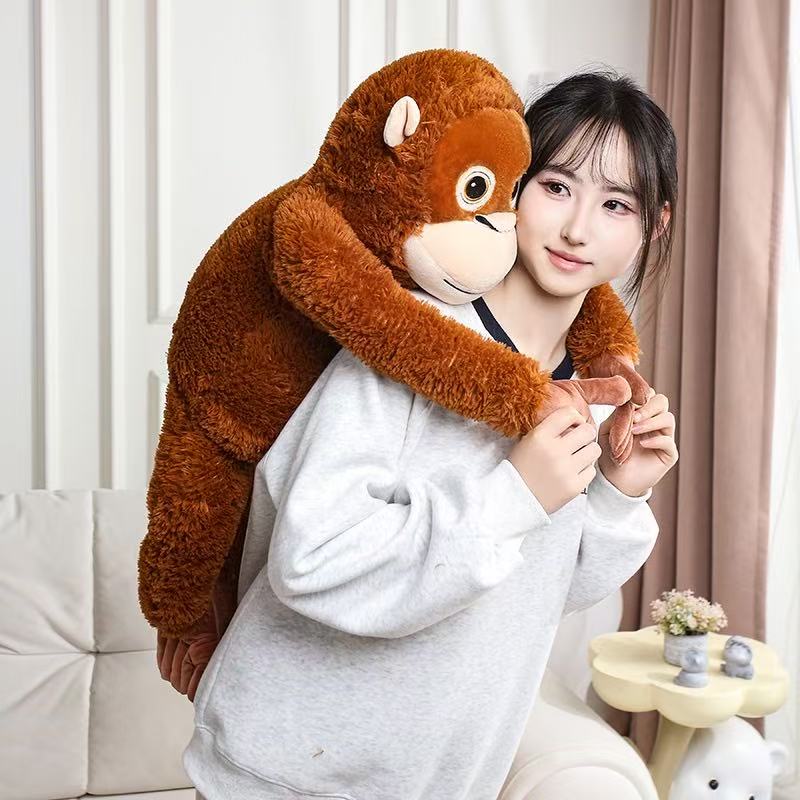 Newest Simulated Cuddle Gorilla Doll Kawaii Stuffed Plush Toy Figure Doll Cartoon Anime Cute Kids Birthday Holiday Gift Doll
