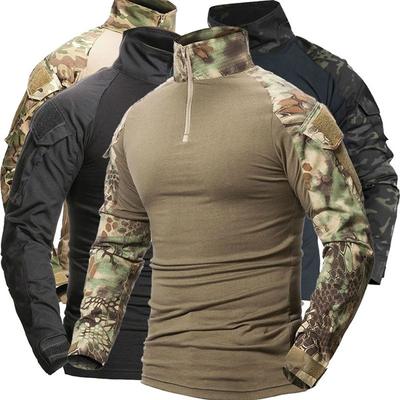 Maskovací pánská trička Army Combat Taktické tričko Military Hunting Outdoor Pánská trička s dlouhým rukávem