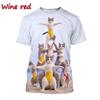Funny Cute Cat 3D Printing T-Shirt Animal Creative Personality Interesting Street Round Neck Short Sleeve Tees Tops