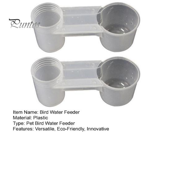 2 Stück Vogeltränke, Trinkbecher, Doppelmund-Wasserführung, automatischer Vogeltränkespender, Vogeltränke, Trinkbrunnen für Papageien, Stare